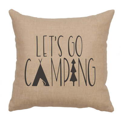 Coussin Wooded River Image - Go Camping - Lin naturel