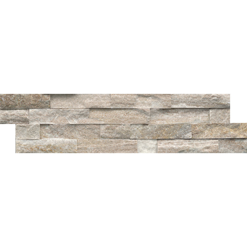 Structure Crmg Cream Gold 6 in. x 24 in. Flamed Quartzite Wall Tile (5.99 sq. ft./Case)