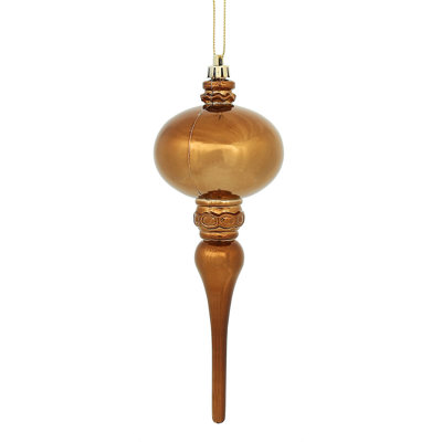 Ornement en forme de fleuron 8 "x 2,75" brillant