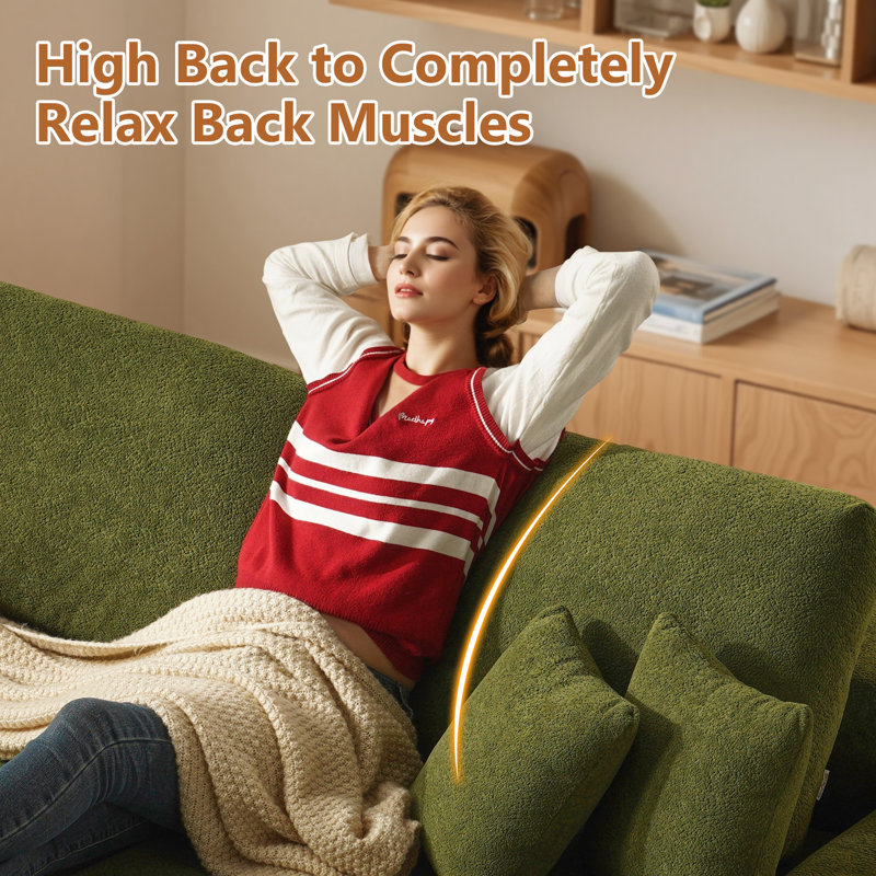 83.87"  Sleeper Sofa With Dual Mattress