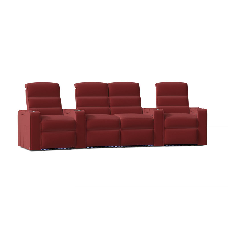 Sièges de cinéma maison de la série Magnum (rangée de 4), Rouge luxueux