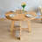 Amber Solid Wood Round Farmhouse Dining Table, Rustic Design-856240342