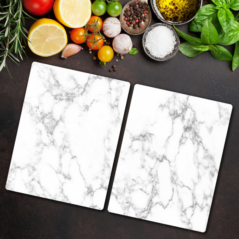 Rendville Tempered Glass Chopping Board, 52cm x 40cm