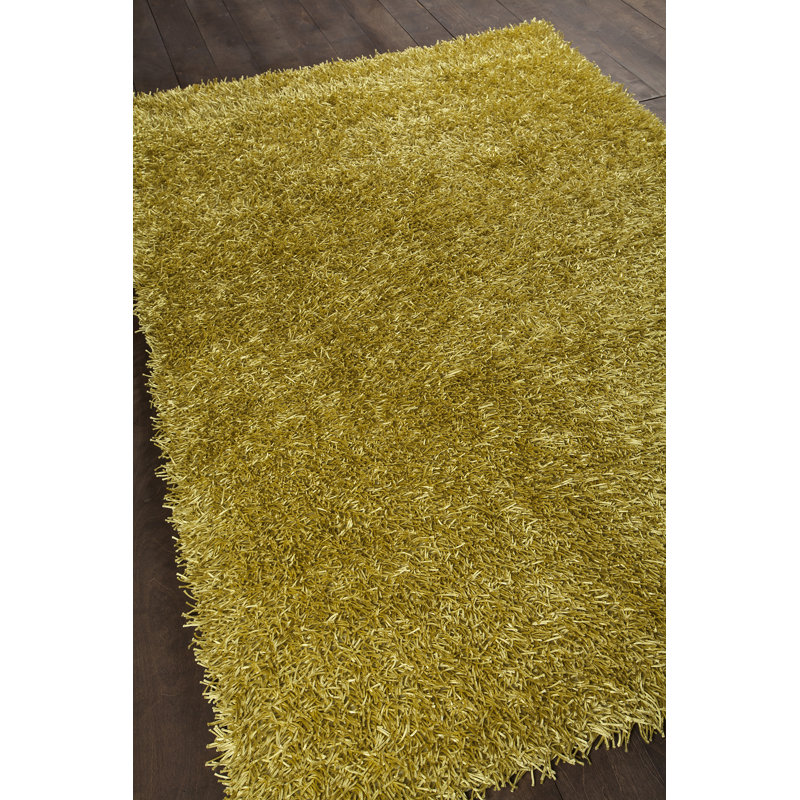 Tapis vert tissé à la main Latitude Run® Zara Vert, Rectangle 5 pi x 7 pi 6 po