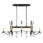 Vesca 8 Light 46in Rectangular Chandelier in Heirloom Bronze with Clear Radiance Crystals-952178468-952178475