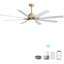 Ventilateur de plafond 47 pouces avec lumière DEL 22W et télécommande 6 vitesses CC pour chambre à coucher-495049686-495049674