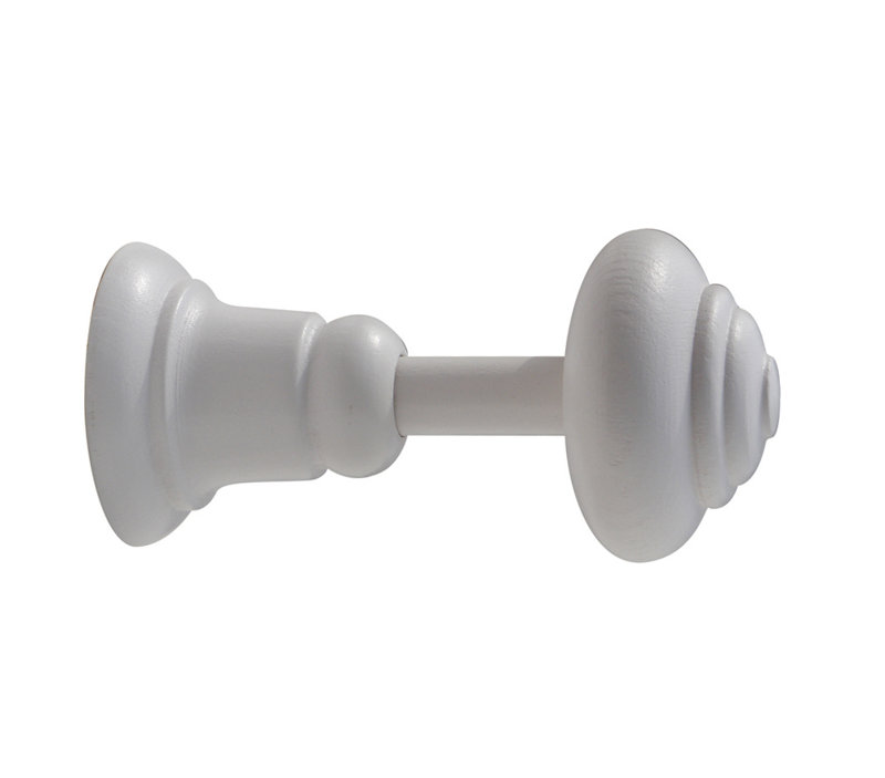 Wood Curtain Holdback/Tieback, White