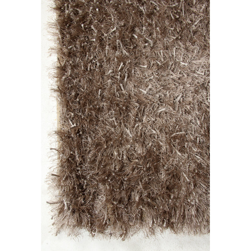 Viscose Shaggy Hand Loomed Area Rug, Rectangle 8' x 10'