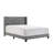 1Pc Size Bed Wingback Finish Polyester Fabric Button-Tufted Details Nailhead Trim Bedroom French Country Style-935442656