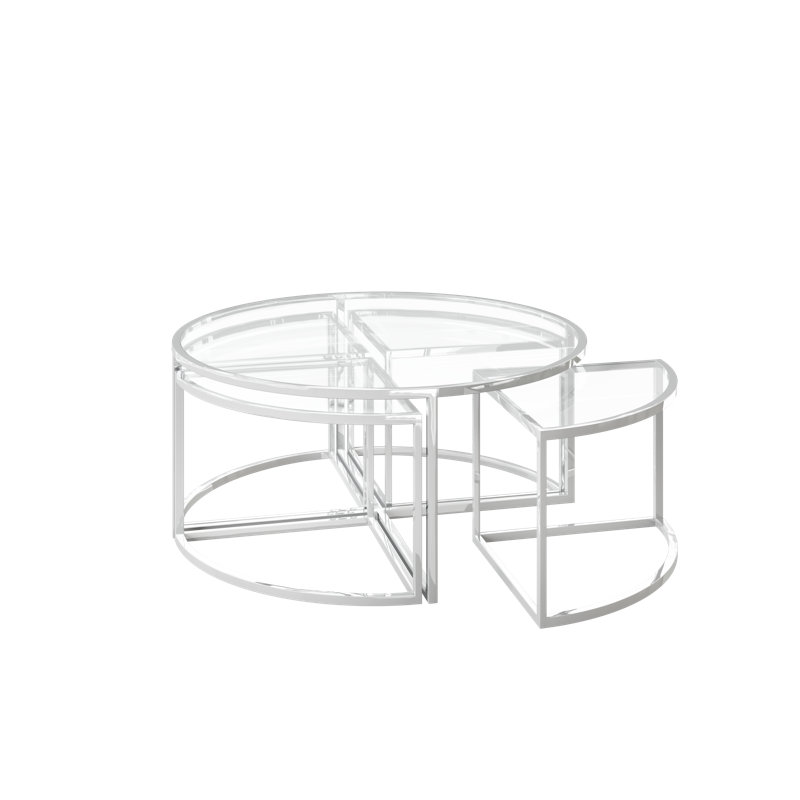 Auob Extendable Glass Solid Coffee Table