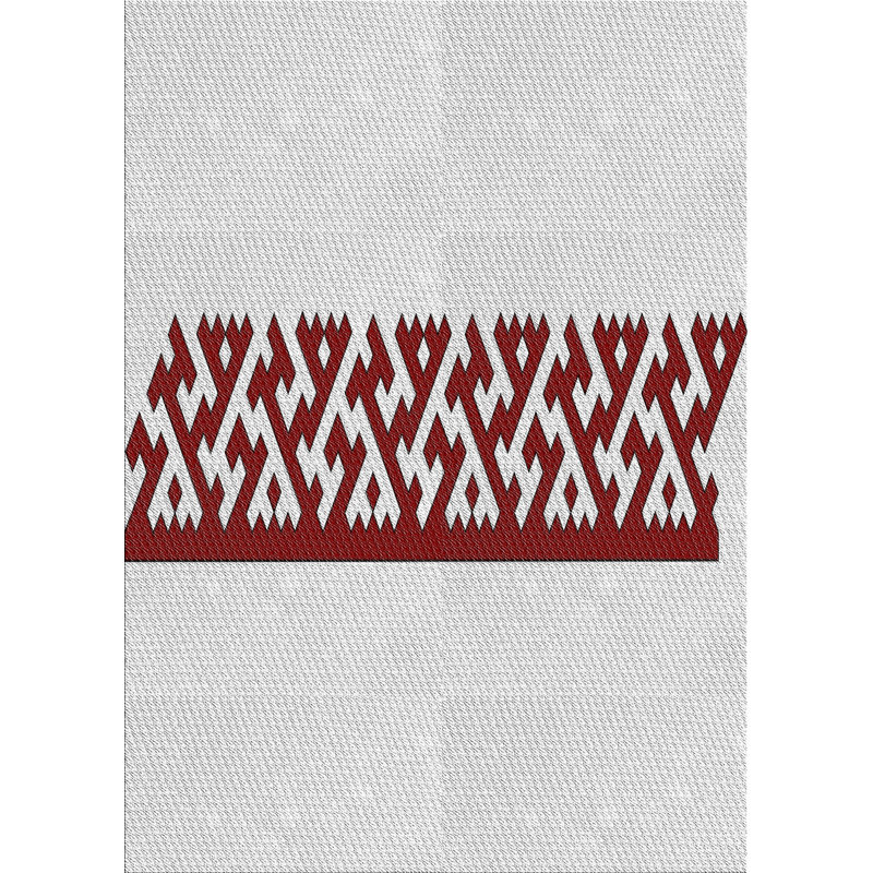 Tapis brun/blanc cassé à motifs, Rectangle 5 pi x 7 pi