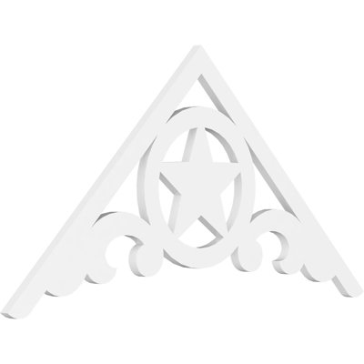 Austin Signature Urethane Gable Pediment, Primed Tan