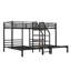Triple escalier en métal avec tablettes de rangement-2096149618