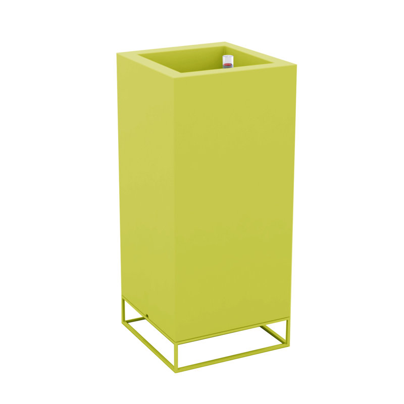 Vela Resin Pot Planter, 35.5" H x 15.75" W x 15.75" D, Ice