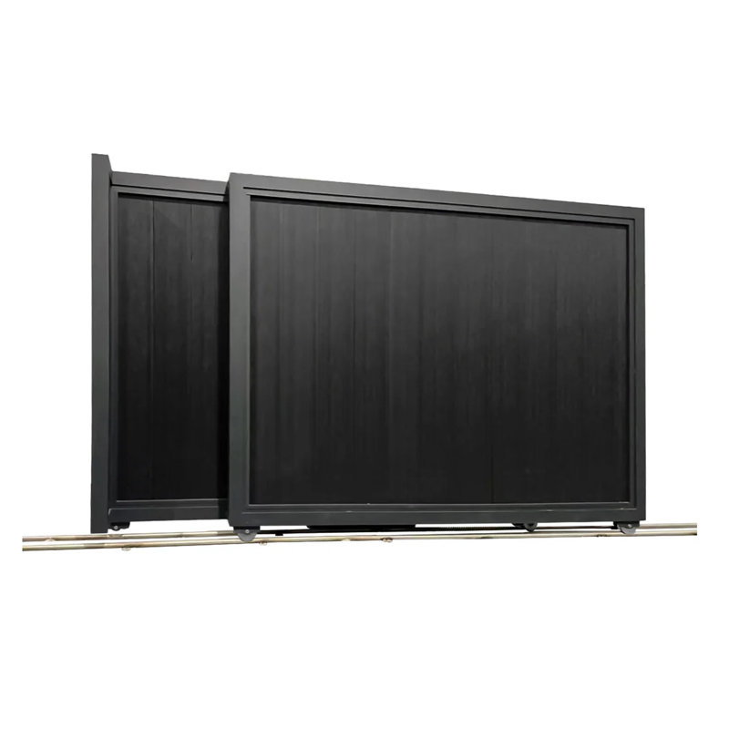 Double barrière coulissante moderne pour entrées et entrées Mondaria, H 5,9 pi x l 16 pi