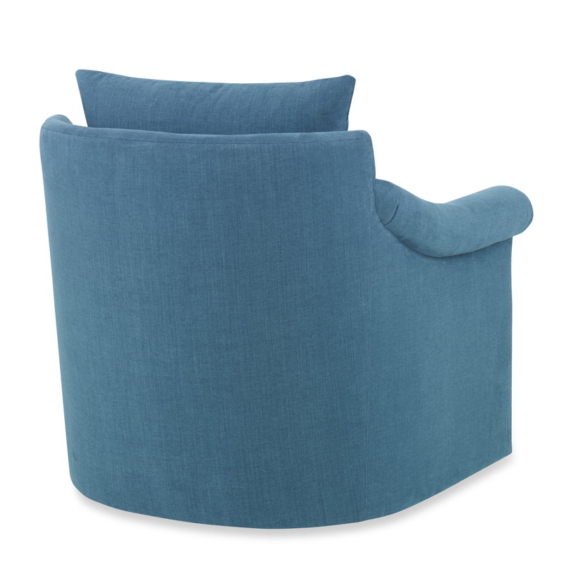 Drake Upholstered Swivel Armchair, Fizz Ivory