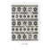 Tapis à poil long ivoire / noir à motif géométrique Kerens