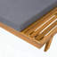 Chaise longue en bois d'acacia avec 4 positions d'inclinaison et coussin gris foncé résistant à l'eau-869207423