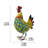 Charneshia Rooster Metal Garden Statue