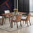 Contemporary Design Walnut Finish Dining Table