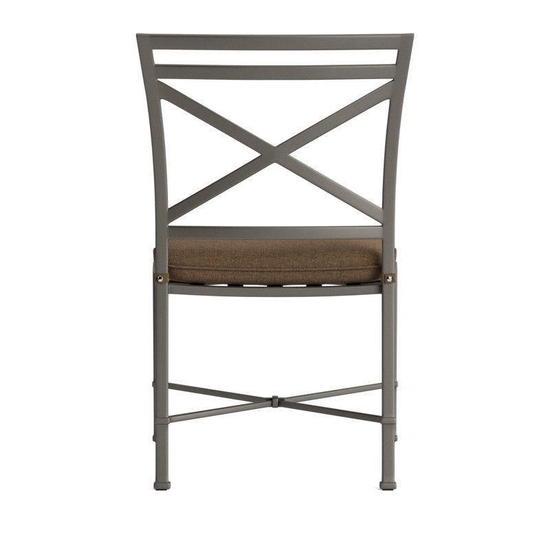 Venetian Outdoor Dining Side Chair, Fusion Moccasian, Brown, Mica