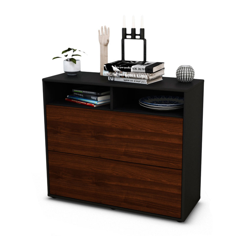Quarry 92cm Sideboard, Anthracite/Walnut