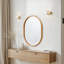 Solid Wood Oval Mirror