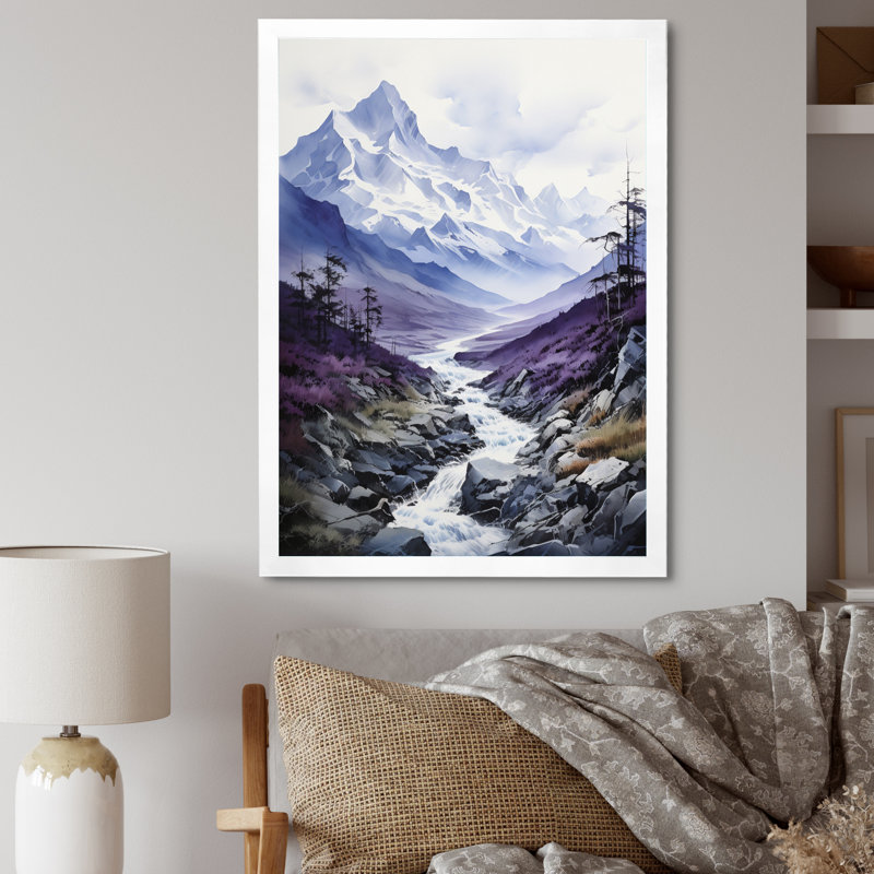 Bayden Alaska Mountain Majesty - impression, H 32 po x l 16 po x P 1 po, Cadre photo blanc