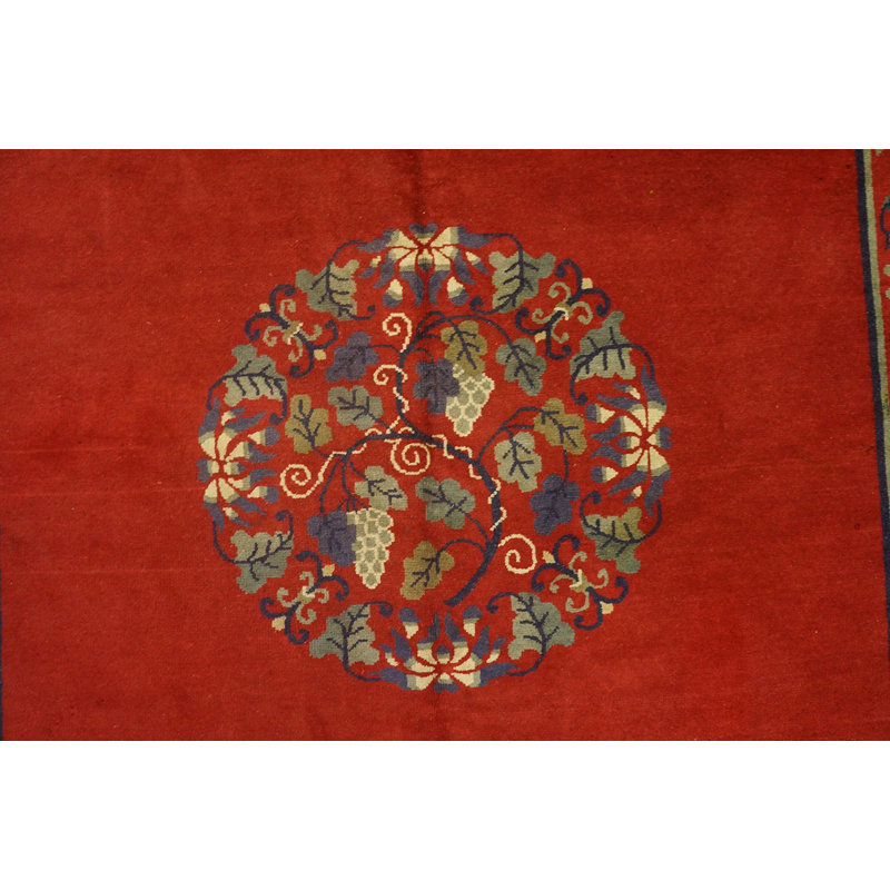 Antique Peking Hallway Runner Wool Red Rug