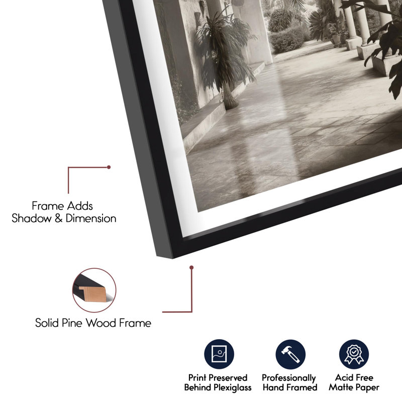 «Dark Beam Vista Shadowbox Print Travel» par Notoriart, H 25 po x l 17 po, Noir