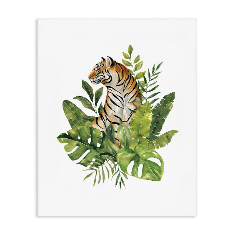 Toile de tigre de la jungle exotique, design par Bethany Sandoval, H 30 po x l 24 po