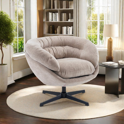 Fauteuil d'appoint pivotant rembourré