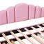 Lit de jour simple tapissier avec couchette, canapé-lit en velours avec ports USB, aucun sommier nécessaire, rose
