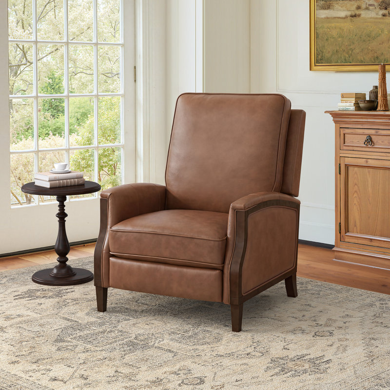 Fauteuil inclinable en similicuir l 32,3 po, Similicuir brun