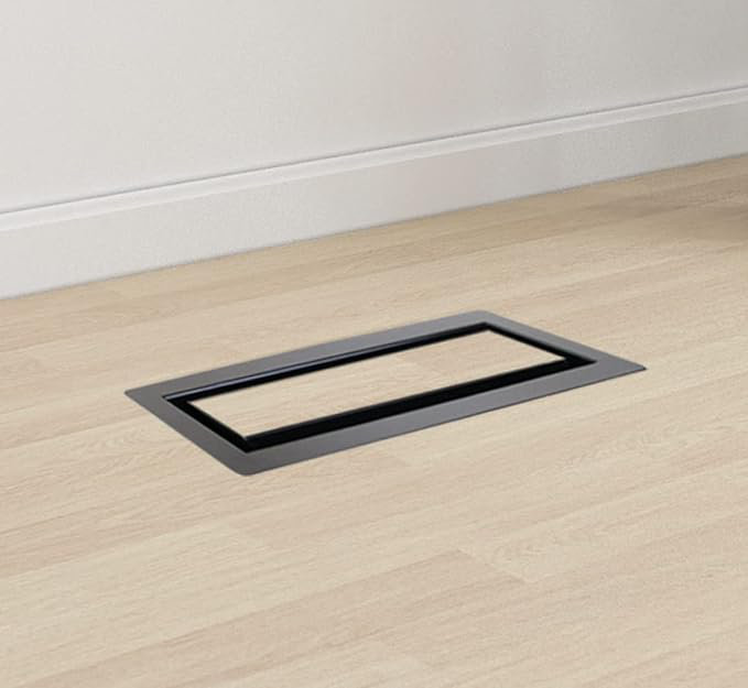 Couvercle de ventilation en acier inoxydable L 10,9 po VENTRAY, H 1,9 po x l 3 po x L 10,9 po, Noir