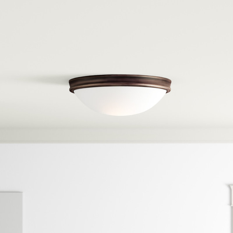 Plafonnier encastré 2 lumières 12,5 po BRUSS, Bronze huilé
