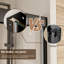 Porte de douche double avec cadre 50 x 54 po x H 70 po avec porte en verre trempé transparent de 1/4 po (6 mm), 2 barres à serviettes pour salle de bain, portes de douche à finition noir mat, installation réversible-98666123
