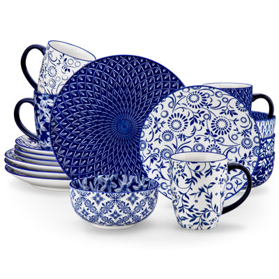 Piece Porcelain China Dinnerware Set - Service for 4