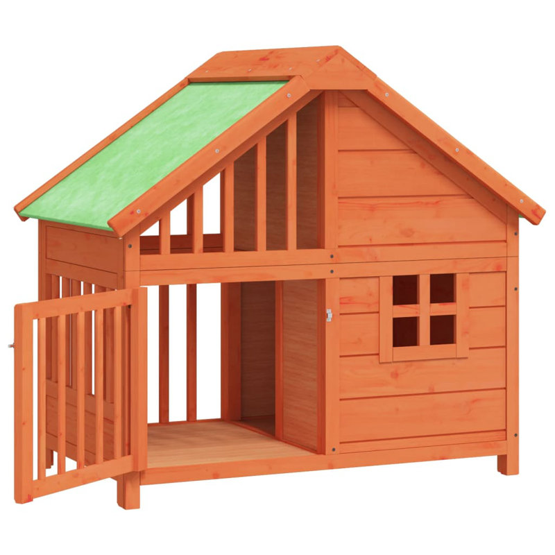 Glenloft Wood Dog House, Brown