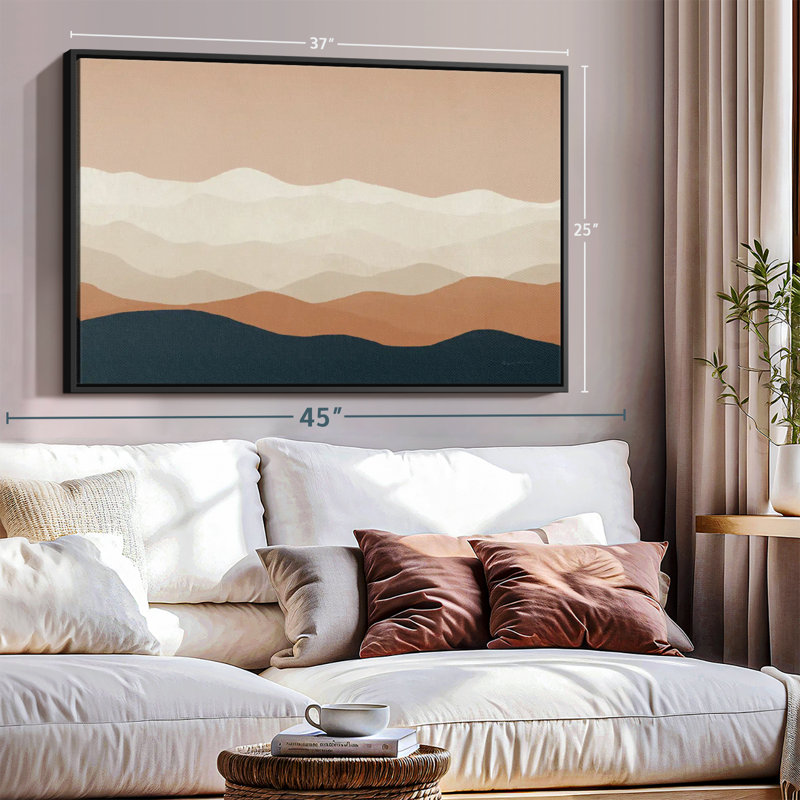Abstrait «Mojave Mountains II, art mural», H 25 po x l 37 po