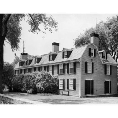Trees In Front Of A Mansion Old House Residence Of Four Generations Of The Adams Family Quincy Massachusetts USA 24 X 36