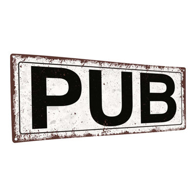 Enseigne de pub en métal