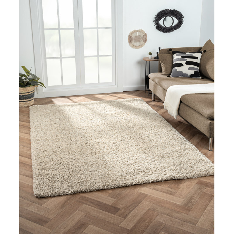 Shaggy Lush Beige Rug, Rectangle 160 x 230cm