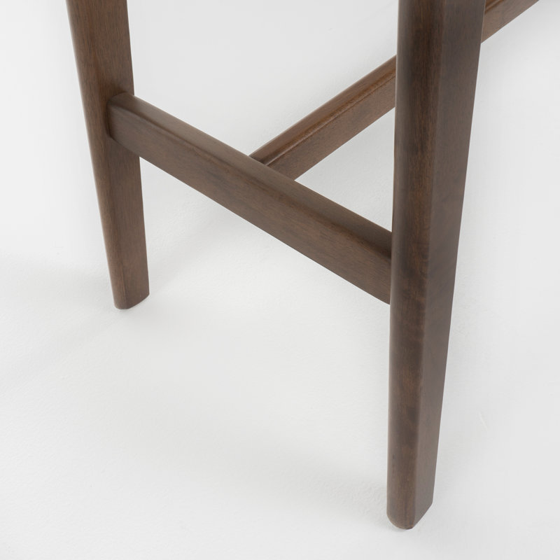 Ayobami Four Leg Dining Set, Natural Walnut, Light Beige, 3-Piece (1 Table, 2 Chairs)