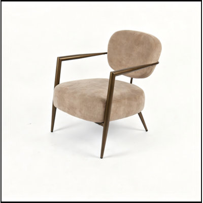 Chaise d'appoint avec structure en métal et pieds robustes
