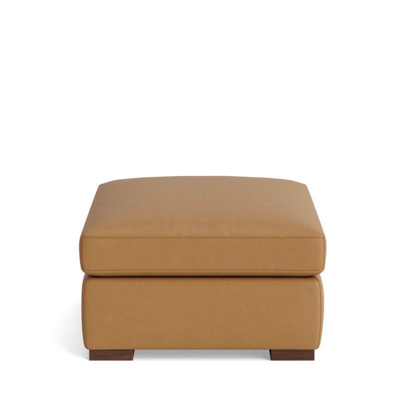 Lucca Ottoman, Leather - Butterscotch