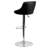 Occoquan Vinyl Bucket Seat Adjustable Height Barstool with Diamond Pattern Back-2130929116