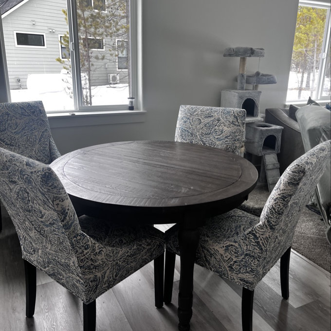 Laurel Foundry Modern Farmhouse Hebden Extendable Pine Solid Wood