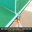 Plateau de table de tennis de table pliable et portatif de taille moyenne 8 pieds vert pour jeux d'intérieur-120218675-120218674