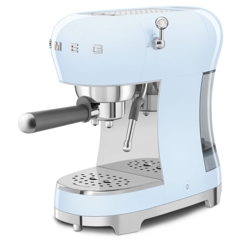 Manual Espresso Machine, Pastel Blue